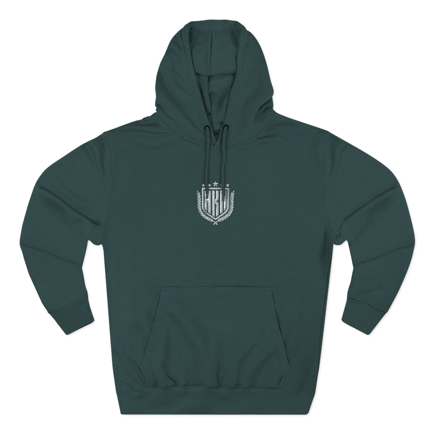 Green HKA White Embroidered Patch Hoodie