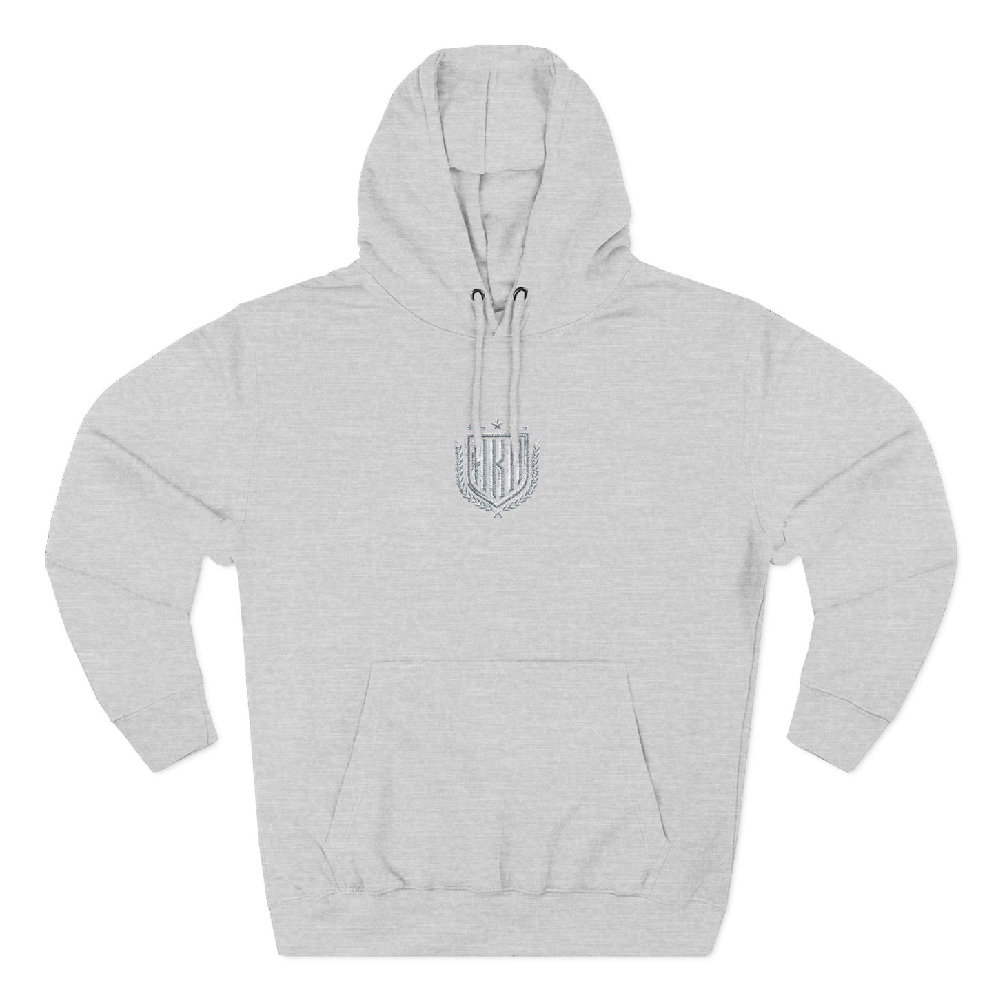 Grey HKA White Embroidered Patch Hoodie