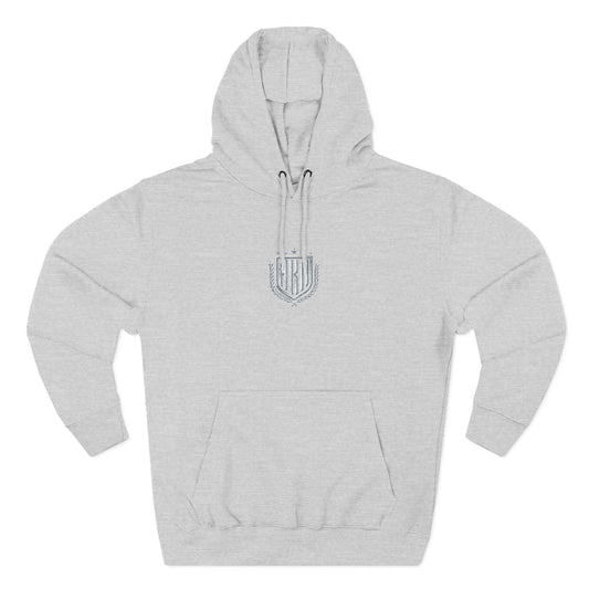 Grey HKA White Embroidered Patch Hoodie